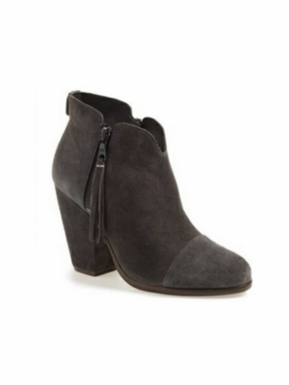 Rag & Bone Gray Suede Booties